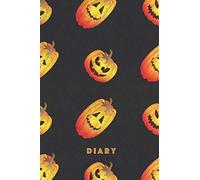 Diary: Halloween Diary Pumpkin Patterns Notebook, Fantasy jack-o-lantern Paperback Cover, Size 6x9, DIN A5, 100 Pages dot-ted Paper Journal,