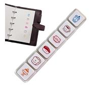 Diary Keeping Stamps - Cartoon Portable Reusable - Set Mini Scrapbooking Stamps - For Student Teachers Girls Women Teens Card Making and Art