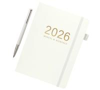 Diary Notebook | 2026 Diary with 144 Sheets - A5 with Calendar Hardcover for Daily Use in Business Meetings School Study Travel Graduation University and Home