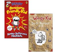 Diary of a Wimpy Kid 2 Books Collection Set By Jeff Kinney (Diary of an Awesome Friendly Kid, Do-It-Yourself Book)