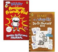 Diary of a Wimpy Kid 2 Books Collection Set By Jeff Kinney (Diary of an Awesome Friendly Kid, Do-It-Yourself Book)