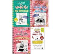 Diary of a Wimpy Kid: Books 18-20 + Greg Heffley’s Best Friend - 4 Book Bundle (Jeff Kinney) (No Brainer, Hot Mess, Partypooper)