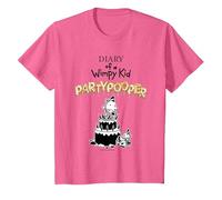 Diary of a Wimpy Kid Party Pooper Cover T-Shirt, Youth, Pink Heather, 3T