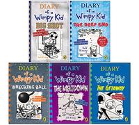 Diary of a Wimpy Kid Series 12-16 Collection 5 Books Set By Jeff Kinney (Big Shot [Hardcover], The Deep End, Wrecking Ball, The Meltdown, The Getaway)