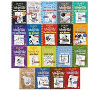 Diary of a Wimpy Kid Series 19 Books Collection Set by Jeff Kinney (No Brainer, Diper OEverloede, Big Shot, The Deep End, Wrecking Ball, The Meltdown, The Getaway, Do it Your Self & MORE!)