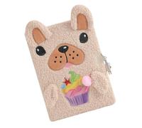 Diary with Lock and Key | Girl Plushie Puppy Diary - Multifunctional Girls Diary with Lock and Keys for Kids, Cute Girl Secret Notebook with Plush Dog Pattern