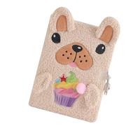 Diary with Lock, Diary with Lock and Key - Portable Plush Puppy Journal | Multifunctional Padlock Journal with Key, Secret Lock Notebook for Dogs Plush for n
