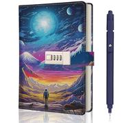 Diary with Lock for Boys Kids Christmas Lockable Journals Notebook Gifts | Secret Diary Gifts for 8 9 10 11 12 13 14 15 16 17 18+ Boys Girls Teenagers, Gifts Travel Space Stationery School Supplies