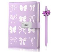 Diary with Lock for Girls, Secret Diary for Girls Age 6-15, Lockable Bow Journal Notebook and Pen, Back to School Birthday Gifts for 8 9 10 11 12 13 14 Year Olds Girl, Journal with Lock for Teen Girl