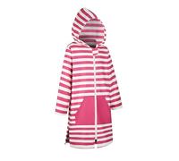 DiaryLook Kids Hooded Beach Towel Robe Teen Poncho Towel Swim Cover Up with Zip Quick Dry Boys & Girls Changing Robe Surf Poncho Bathrobe 8-10 Years Zipper Red Stripes