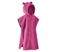 DiaryLook Kids Swimming Changing Robe with Hood, Beach Poncho Towel with Pockets Boys & Girls Quick Dry, Bath Robe, Surfing, Watersports Childrens Gifts 6-9 Years Bear Wine Red
