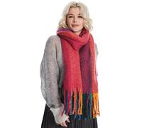 DiaryLook Plaid Warm Blanket Scarf for Winter, Long Ladies Scarves Check Soft, Wool Tartan Shawl Wraps for Women