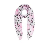 DiaryLook Women Lightweight Scarf Green Bird Neck Scarf Gifts for Ladies Butterfly Print Long Scarves Floral Design Shawl Wrap,Pink Leopard