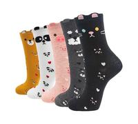 DiaryLook Womens Socks Funny Cute Animal Sock Cat Dog Socks Cotton Casual Ladies Sock Gifts for women, Pig Pattern