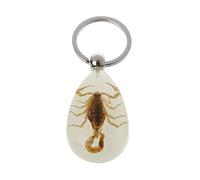 Diarypiece Luminous Adjustable Keychain,Scorpions Ambers Resin Pendant, with Insect Samples