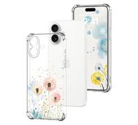 DiaryTown Clear Case Compatible with iPhone 17 Crystal Cute Pattern Girls Women Transparent Cover Shockproof Soft Silicone Bumper Protective Phone Case for iphone 17 - Dandelion