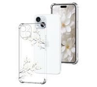 DiaryTown Clear Case Compatible with iPhone 17 Pro Crystal Cute Pattern Girls Women Transparent Cover Shockproof Soft Silicone Bumper Protective Phone Case for iphone 17 Pro - Orchid