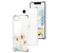 DiaryTown Clear Case Compatible with iPhone 17e / iPhone 16e Crystal Cute Pattern Girls Women Transparent Cover Shockproof Soft Silicone Bumper Protective Phone Case for iPhone 17E 2026 - Dandelion