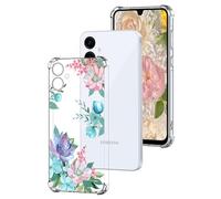 DiaryTown Clear Case Compatible with Samsung Galaxy A06 4G Crystal Cute Pattern Transparent Cover Shockproof Soft TPU Silicone Protective Phone Case for Samsung Galaxy A06 4G - Colourful Lotus Flower