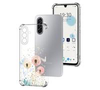 DiaryTown Clear Case Compatible with Samsung Galaxy A17 Crystal Cute Pattern Girls Women Transparent Cover Shockproof Soft Silicone Bumper Protective Phone Case for Galaxy A17 5G / 4G - Dandelion