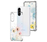 DiaryTown Clear Case Compatible with Samsung Galaxy A36 5G Crystal Cute Pattern Girls Women Transparent Cover Shockproof Soft Silicone Bumper Protective Phone Case for Galaxy A36 5G - Dandelion