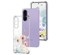 DiaryTown Clear Case Compatible with Samsung Galaxy A37 5G Crystal Cute Pattern Girls Women Transparent Cover Shockproof Soft Silicone Bumper Protective Phone Case for Galaxy A37 5G - Dandelion