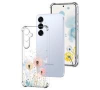 DiaryTown Clear Case Compatible with Samsung Galaxy S25 Crystal Cute Pattern Girls Women Transparent Cover Shockproof Soft Silicone Bumper Protective Phone Case for Galaxy S25 - Dandelion