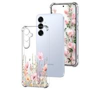 DiaryTown Clear Case Compatible with Samsung Galaxy S25 Crystal Cute Pattern Girls Women Transparent Cover Shockproof Soft TPU Silicone Bumper Protective Phone Case for Galaxy S25 - Flower Bouquet