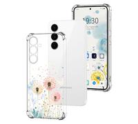 DiaryTown Clear Case Compatible with Samsung Galaxy S25 FE 5G Crystal Cute Pattern Girls Women Transparent Cover Shockproof Soft Silicone Bumper Protective Phone Case for Galaxy S25 FE 5G - Dandelion