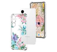 DiaryTown Clear Case Compatible with Samsung Galaxy S25 FE 5G Crystal Cute Pattern Girls Women Transparent Cover Shockproof Soft TPU Protective Phone Case for Galaxy S25 FE 5G - Colourful Lotus Flower