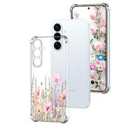 DiaryTown Clear Case Compatible with Samsung Galaxy S26 Crystal Cute Pattern Girls Women Transparent Cover Shockproof Soft Silicone Bumper Protective Phone Case for Galaxy S26 - Flower Bouquet