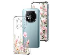 DiaryTown Clear Case Compatible with Xiaomi Redmi Note 14 Pro Plus 5G Crystal Cute Pattern Girls Women Transparent Cover Shockproof Soft TPU Silicone Bumper Protective Phone Case - Flower Bouquet