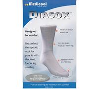 DiaSox Diabetes Socks for diabetes, arthritis and oedema (Medium, White)
