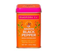 Diaspora Co. Aranya Black Pepper | Single-Origin Whole Black Peppercorns for Grinder Refill | 53 Gram Tin