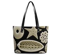 Diatom Microscopy Tote Bag for Women Top Handle Purses Leather Handbags Casual Work Tote Travel Shoulder Bag