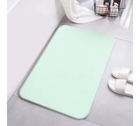 Diatom Mud Bath Mat for Bathroom Floor, Anti-Slip Quick Drying Stone Foot Pad, Natural Diatomaceous Earth Rug, Dark Gray 40x30cm(Green)