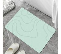 Diatomaceous Bath Mat, Quick-Drying Non-Slip Shower Floor Mat, Eco-Friendly Diatomite Bath Rug, Easy-Clean Green Bathroom Mat (60 x 90 cm)
