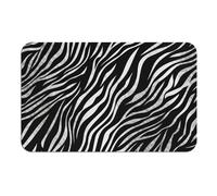 Diatomaceous Bath Mat, Super Absorbent & Fast Drying - Non-Slip Bathroom Mats Zebra Print Floor Mat for Bathroom, Kitchen, Entryway 50x80cm