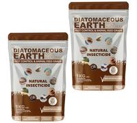 Diatomaceous Earth 1kg - DE Grade Pest Control Powder | Natural Insecticide for Bed Bugs, Ants, Fleas, Mites & Crawling Insects (Pack of 2)