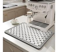 Diatomaceous Earth Absorbent Non-Slip Coffee Mat Multiple Sizes for Kitchen Bar(F Style,Width30*length40cm)