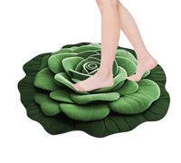 Diatomaceous Earth Bath Mat - Absorbent Diatomaceous Bathroom Anti Slip Mat | Anti-Slip 3D Realistic Floral Pattern Rug 15.75x15.75in Fast Drying For Toilet Spa