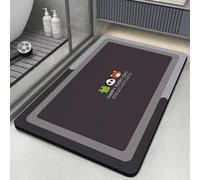 Diatomaceous Earth Bath Mat Bathroom Rug Absorbent Non-Slip Floor Foot Mats Quic