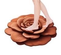 Diatomaceous Earth Bath Mat,Diatomaceous Water Absorbent Floor Mat - 3D Realistic Pattern Non-Slip 15.75x15.75in Fast Drying Floral Pad For Foot Restroom