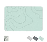 Diatomaceous Earth Bath Mat Quick Dry Non-Slip Shower Rug Water Absorbing & Easy Clean Fast Drying Bathroom Mat (Green 23.6" x 35.4")