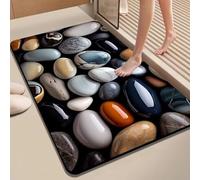 Diatomaceous Earth Bath Mat, Quick Dry Shower Rug with Non-Slip Bottom, Absorbent Stone Floor Mat for Bathroom, For Easy Clean & Stain Resistant, Decor in(40 * 60cm 7)