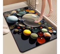 Diatomaceous Earth Bath Mat, Quick Dry Shower Rug with Non-Slip Bottom, Absorbent Stone Floor Mat for Bathroom, For Easy Clean & Stain Resistant, Decor in(50 * 80cm 1)