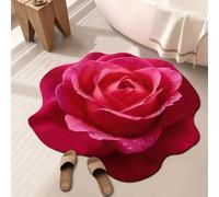 Diatomaceous Earth Bath Mat, Quick-Dry, Super Absorbent, Non-Slip, 3D Floral Design for Bathroom, Bedroom, Entryway, or Vanity Area