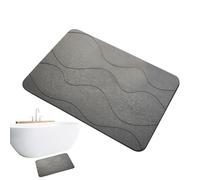 Diatomaceous Earth Bath Mat, Quick Drying Floor Rug, Geometric Anti-Slip Water Absorbent Pad, Aesthetic Bathroom Safety Mat Anti-Fall, for Toilet, Kitchen, Bathtub, Pool