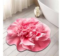 Diatomaceous Earth Bath Mat, Super Absorbent Anti-Slip Floor Mat, Floral Plush Design, Decorative Doormat for Home Use