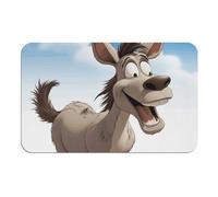 Diatomaceous Earth Bath Mat Super Absorbent Cartoon Donkey Bathroom Rug Non-Slip Quick-Dry Floor Mat for Bathroom, Kitchen, Vanity, Entryway - Machine Washable